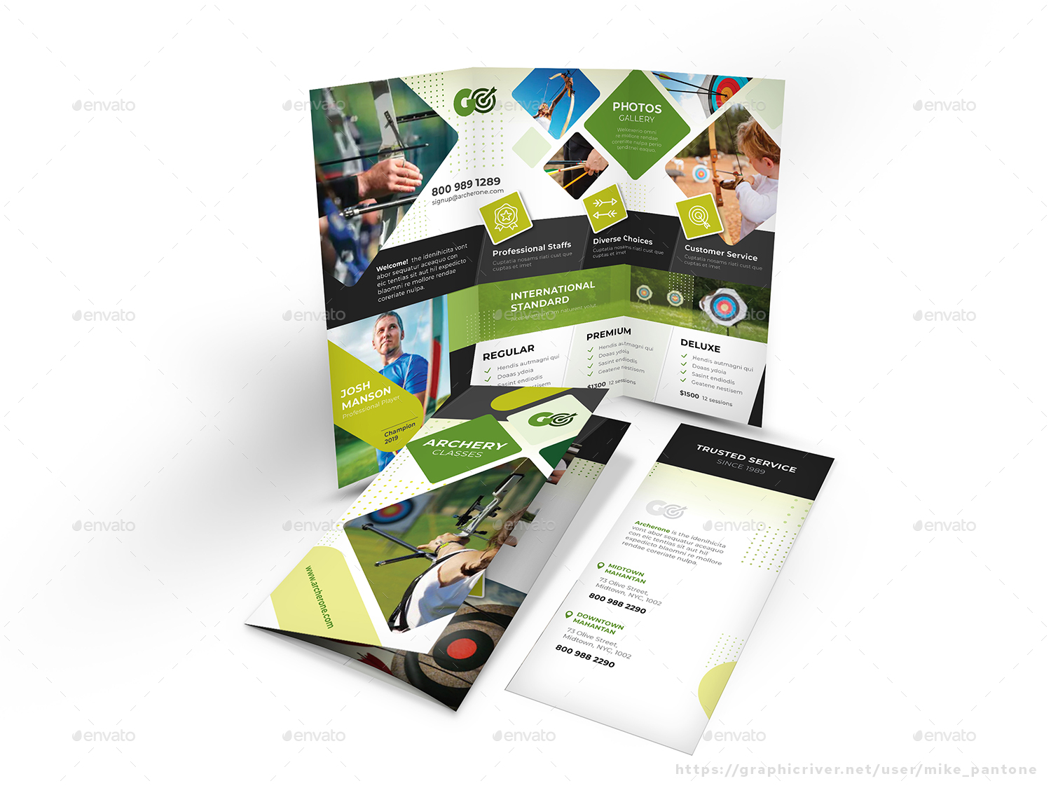 Archery Classes Trifold Brochure, Print Templates GraphicRiver